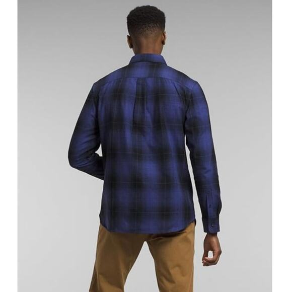 THE NORTH FACE Men's Black Arroyo Long Sleeve Flannel Button Down Shirt Size S - Picture 2 of 9